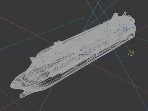 vehicles - large passenger ship 03 3D Model