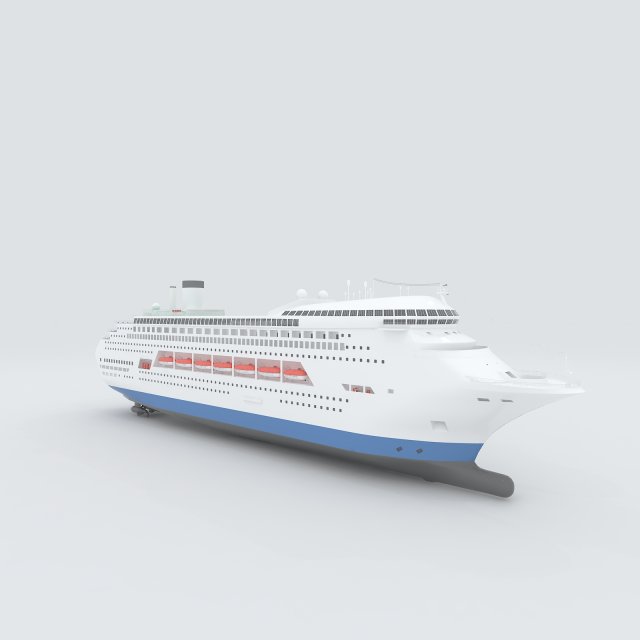 vehicles - large passenger ship 04 3D Model .c4d .max .obj .3ds .fbx .stl .blend 
