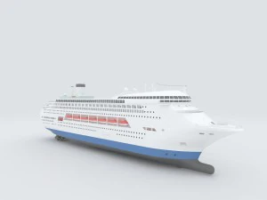 vehicles - large passenger ship 04 3D Model