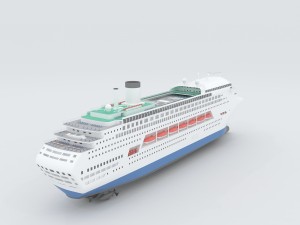 vehicles - large passenger ship 04 3D Model