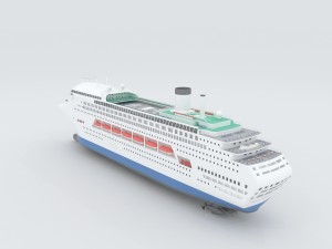 vehicles - large passenger ship 04 3D Model