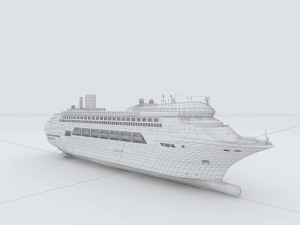 vehicles - large passenger ship 04 3D Model