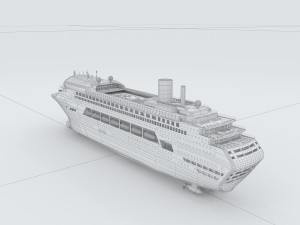 vehicles - large passenger ship 04 3D Model