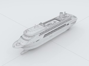 vehicles - large passenger ship 04 3D Model