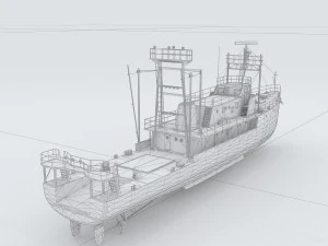 vehicles - large passenger ship 09 3D Model