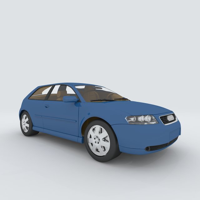 vehicles - mercedes-benz bmw volkswagen audi car 69 3D Model .c4d .max .obj .3ds .fbx .stl .blend 