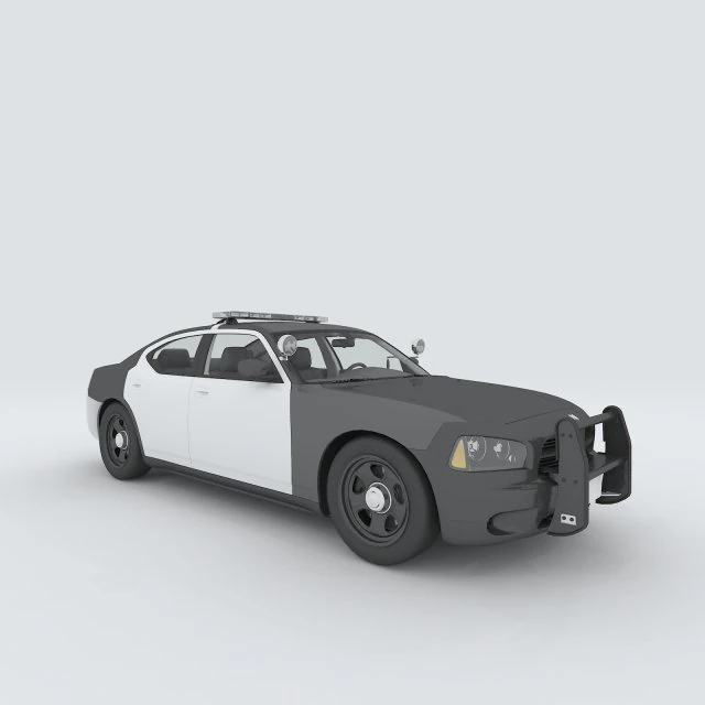 vehicles - police car 3D Model .c4d .max .obj .3ds .fbx .stl .blend