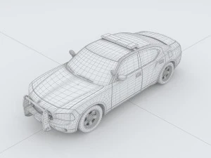 vehicles - police car 3D Model