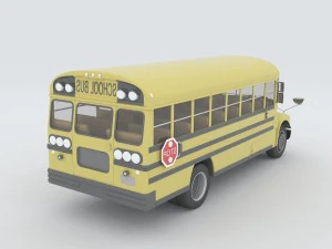 vehicles - school buses 3D Model