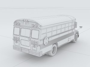 vehicles - school buses 3Dモデル
