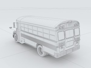 vehicles - school buses 3Dモデル