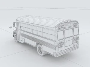 vehicles - school buses 3D Model