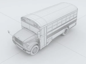 vehicles - school buses 3D Model