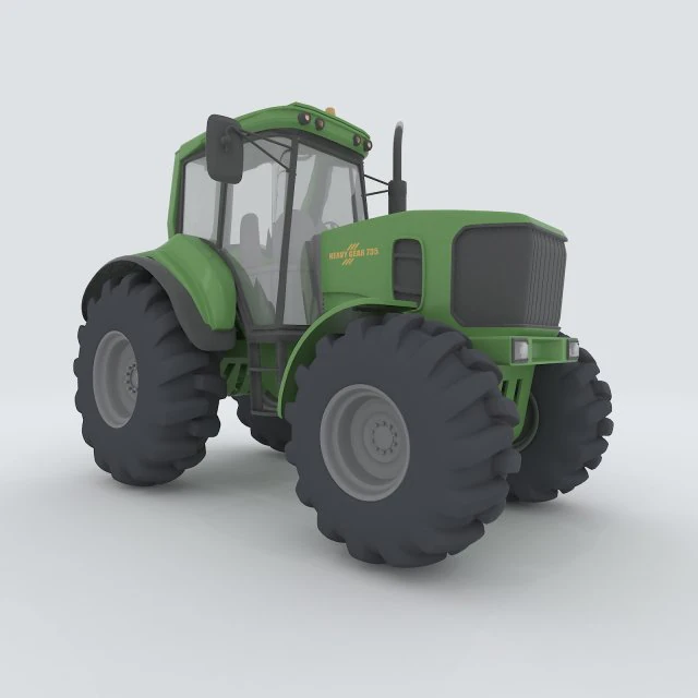 vehicles - tractor 09 3D Model .c4d .max .obj .3ds .fbx .stl .blend 