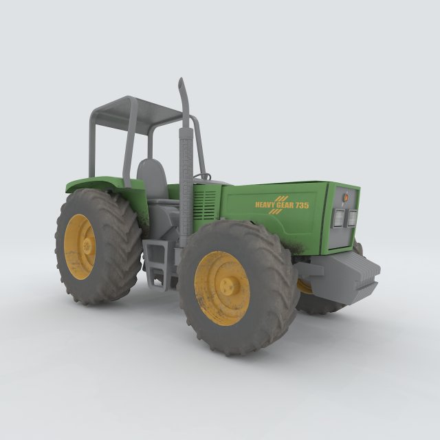 vehicles - tractor 10 Model 3D .c4d .max .obj .3ds .fbx .stl .blend 