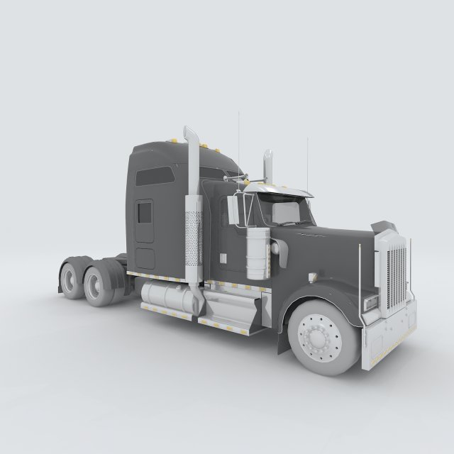 vehicles - trucks 07 3D Модель .c4d .max .obj .3ds .fbx .stl .blend 