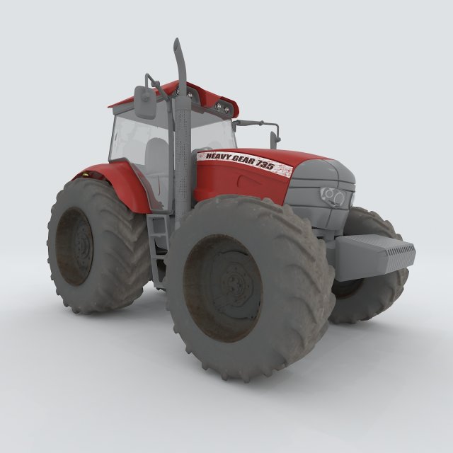 vehicles - tractor 07 Model 3D .c4d .max .obj .3ds .fbx .stl .blend 