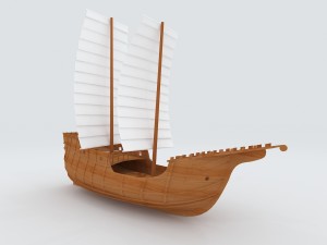 vehicles - wooden sailboat Modello 3D