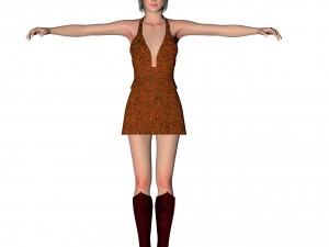 lady in red Modèle 3D