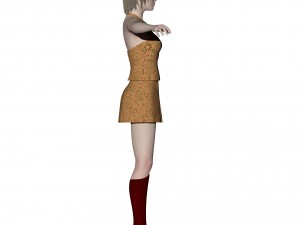 lady in red Modèle 3D