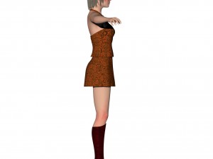lady in red Modèle 3D