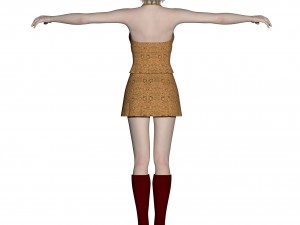 lady in red Modèle 3D