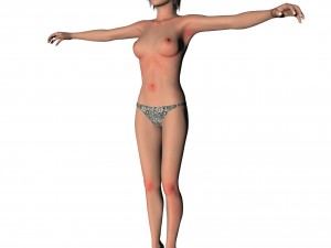 lady in red Modèle 3D