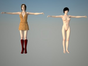 lady in red Modèle 3D