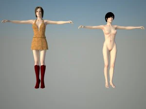 lady in red 3D Model