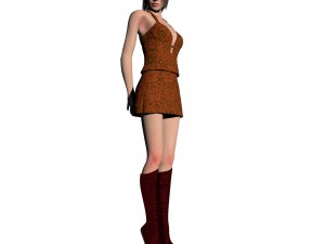 lady in red Modèle 3D