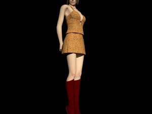 lady in red 3D Model