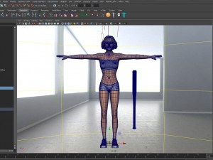 girl with a baseball bat 3D Model
