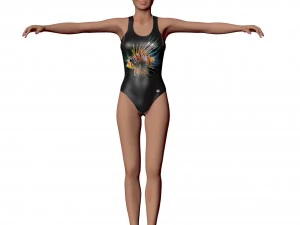 girl athlete 3D Model
