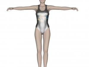 girl athlete 3D Model