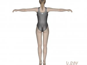 girl athlete 3D Model