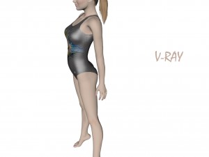 girl athlete 3D मॉडल