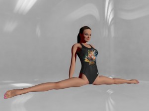 girl athlete 3D मॉडल