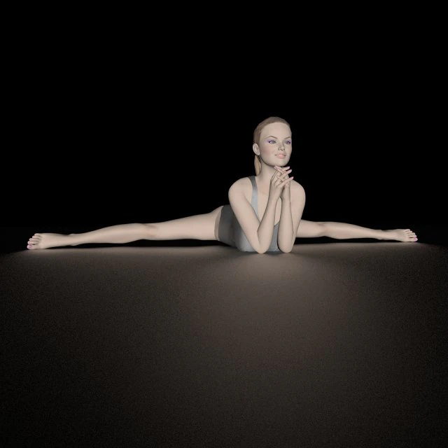 girl athlete 3D Model .c4d .max .obj .3ds .fbx .stl .blend