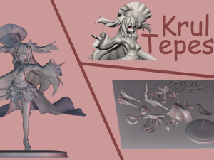 krul teppes assembly figurine from owari no seraph 3D Print Model