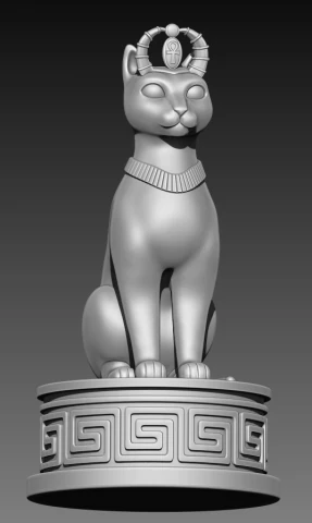 cat king 3d print model 3D Print Model .c4d .max .obj .3ds .fbx .stl .blend 