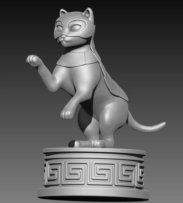 cat in armour 3d print model 3D Print Model .c4d .max .obj .3ds .fbx .stl .blend 