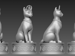 chess cats 3d print model 3D प्रिंट मॉडल