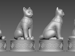 chess cats 3d print model 3D प्रिंट मॉडल