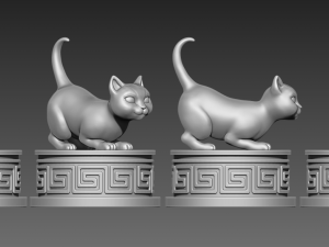 chess cats 3d print model 3D प्रिंट मॉडल