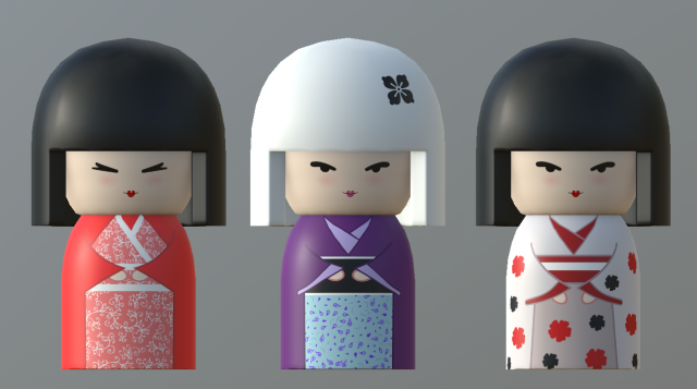 kokeshi japanese doll2 3D मॉडल .c4d .max .obj .3ds .fbx .stl .blend 