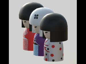 kokeshi japanese doll2 3D मॉडल