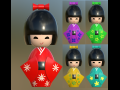 kokeshi japanese doll 3D Модель