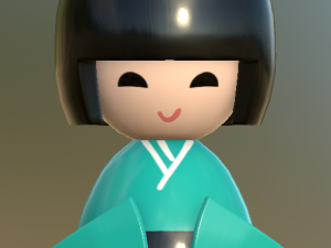 kokeshi japanese doll 3D-Modell