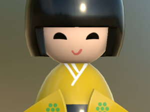 kokeshi japanese doll 3D-Modell