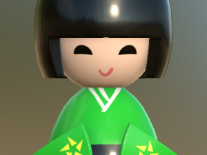 kokeshi japanese doll 3D-Modell